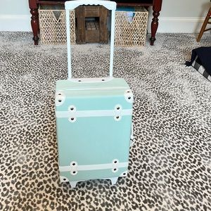 Olli Ella See-Ya Suitcase Mint Green READ DESCRIPTION